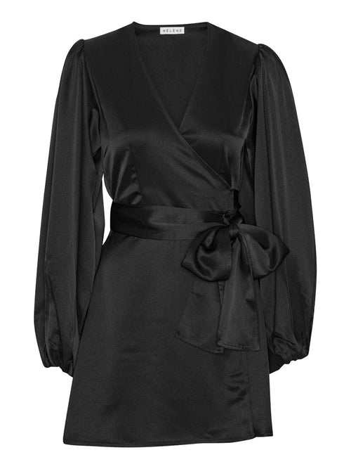 Locki Satin Dress - Black Helene Studios