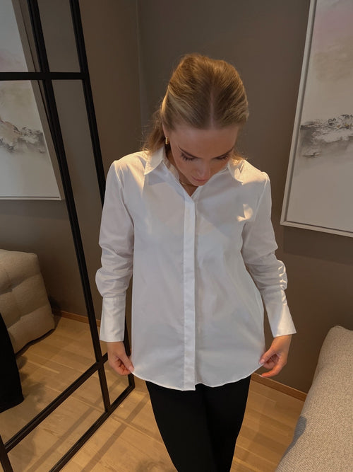 Isla solid skjorte - white Levete Room