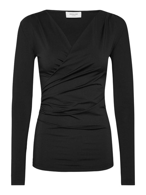 RWBillie LS V Neck Wrap T shirt - Black by Rosemunde. Aldrihattlager, Brando, brando-no, Dame, mottatt30dager, NOOS, SHLP, T-shirts & Tops