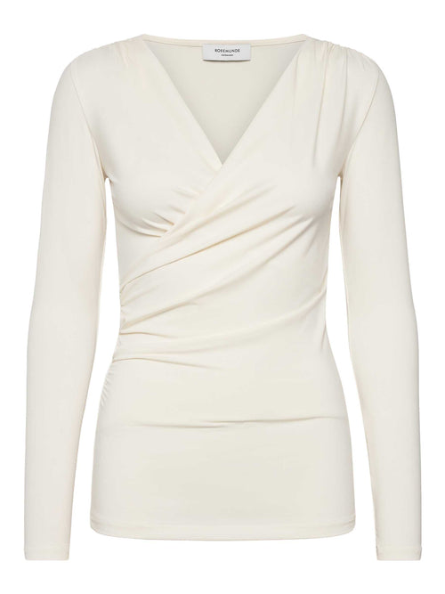 RWBillie LS V Neck Wrap T shirt - Ivory by Rosemunde. Aldrihattlager, Brando, brando-no, Dame, mottatt30dager, NOOS, SHLP, T-shirts & Tops