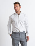 Clean formal stretch skjorte - white