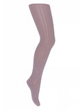 Cotton rib Strømpebukse - Lilac Shadow