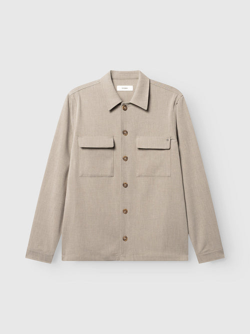 Togger push phin overshirt - sand, forfra