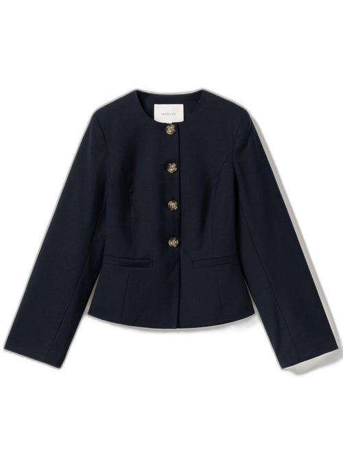 N Kasaundra LS Blazer - Navy, forfra