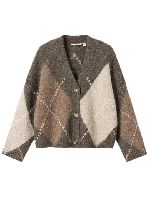 Laiana Knit cardigan - Ash Brown Mix Noella