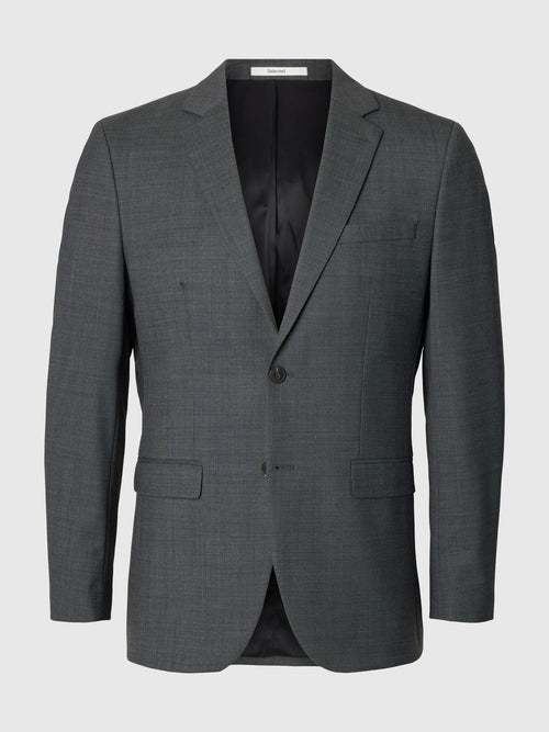 Slim theo ull blazer - dark grey