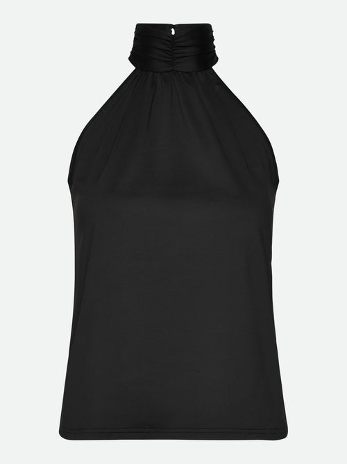 RWBridget halterneck top - black, front
