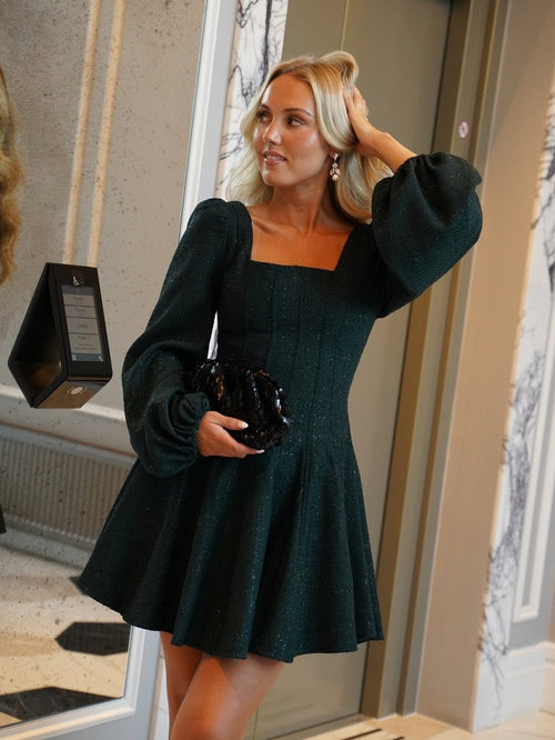 Sophie tweed kjole - green by Golightly - Kjoler. 2026, 2603, ansattrabatt, Brando, brando-no, Dame, Dresses, mottatt30dager, opprettetsiste2måneder, Pentøy, Publisert, Publisertsiste2måneder, SHLP