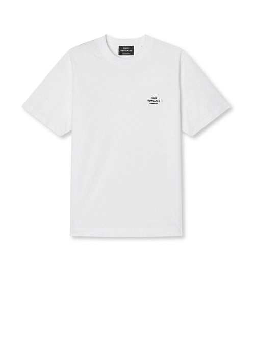 Cotton jersey frode logo t-skjorte - white Mads Nørgaard