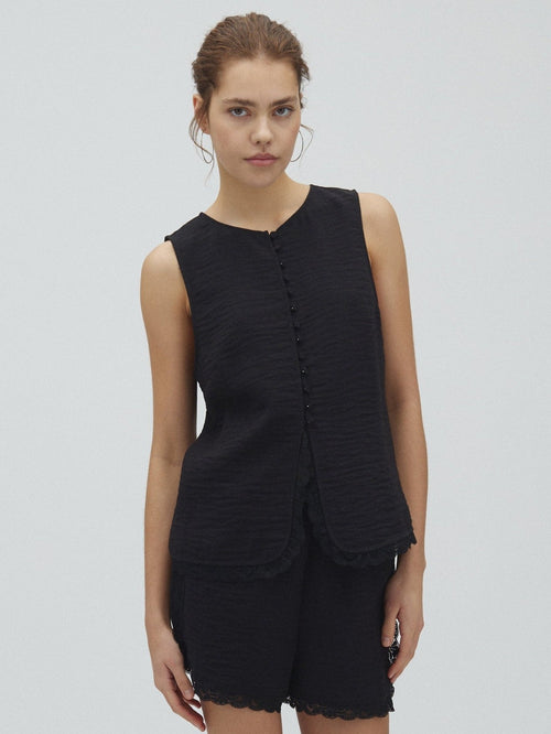 Leleh topp - Black by MbyM / Message - Topp. 2025, 2502, Aldrihattlager, Brando, brando-no, Dame, MbyM / Message, mottatt30dager, Shirts, SHLP
