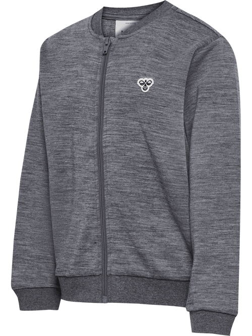 ULL ZIP JAKKE - Dark Grey Melange Hummel