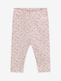 LEGGINGS MED BLOMSTER - PALE LILAC