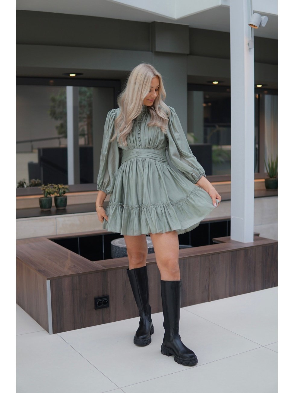 Vanity kjole dusty green - Main Image