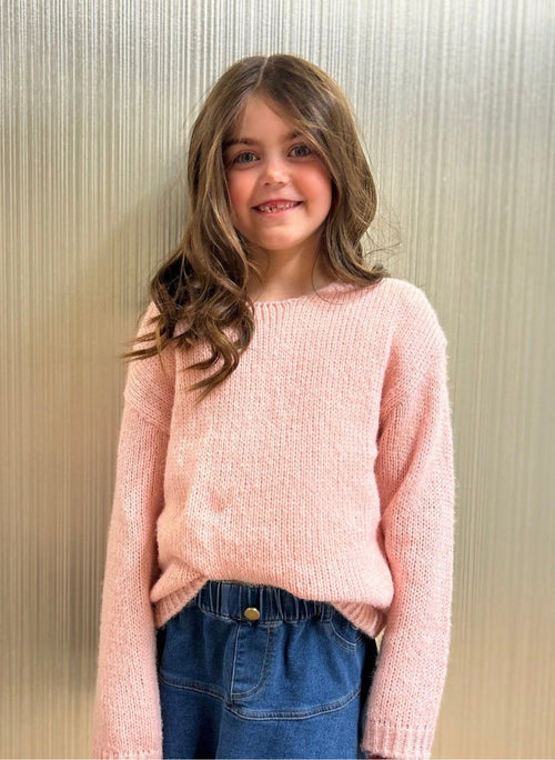 Kaia Knitted Genser - Light Pink 27 KIDS