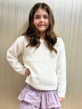 Kaia Knitted Genser - Cream White