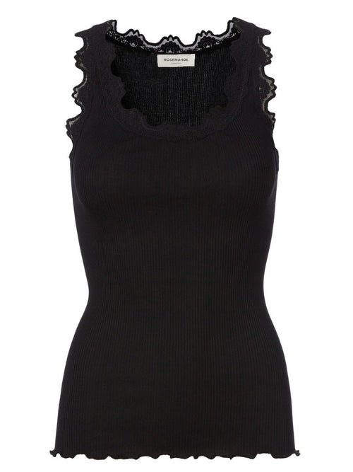 Silke topp m/ blonder - Black Rosemunde