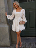 Sophie lace kjole - white