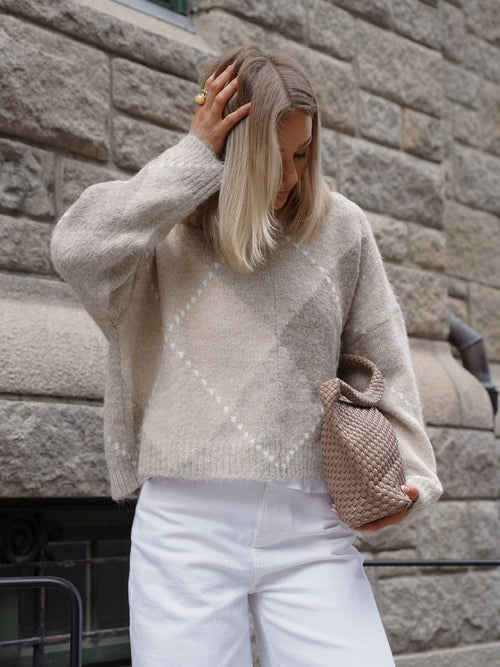 Lai knit genser - beige mix by Noella - Genser. 1+lagerSirkus, 1+lagerStrømmen, 1+lagerTriaden, 1+lagerTrondheimTorg, 2026, 2603, ansattrabatt, Brando, brando-no, Dame, Knit, mottatt30dager, Publisert, Rabattkode, SHLP, YGroup_laiknitgenser