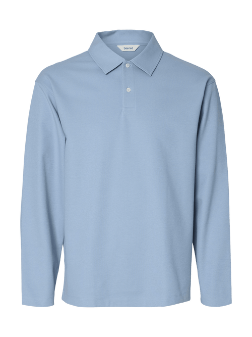 Relaxaiden polo genser - Dusty Blue Selected Homme