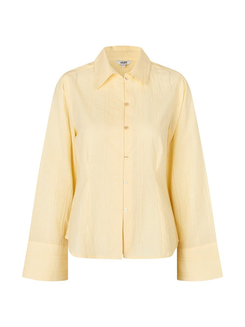 Aulori skjorte - summer yellow by MbyM / Message - Skjorte. 2025, 2502, Aldrihattlager, ansattrabatt, Brando, brando-no, Dame, Mangler berikelse, Mangler beskrivelse, MbyM / Message, mottatt30dager, Nyhet, Ordinær, Rabattkode, Shirts, SHLP
