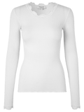 Babette silk lace genser - new white