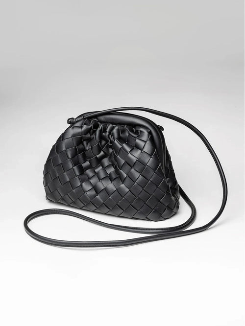 Dumpling Braided Bag - Black BOW19