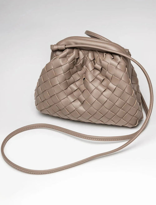 Dumpling Braided Bag - Taupe BOW19