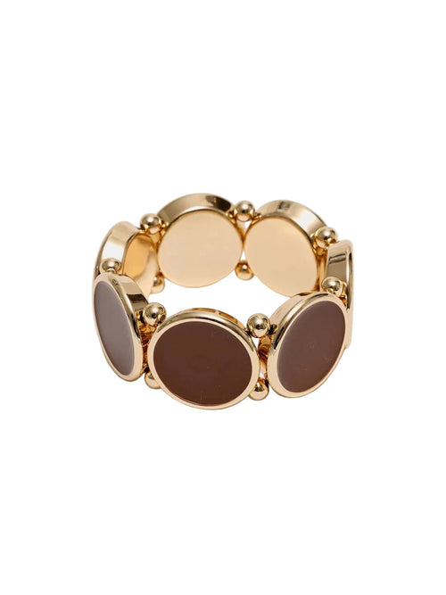 Ava elastic armbånd - gold/cognac BOW19
