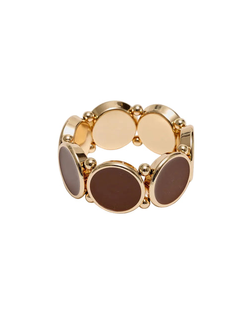 Ava elastic armbånd - gold/cognac