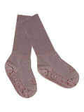 Non Slip socks Merino Wool - Dark Purple Dove