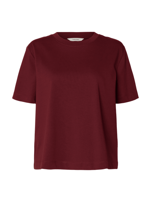 Essential boxy t-skjorte - tawny port