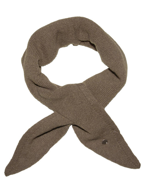 Skjerf triangel m/knyting - taupe