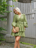 Abina kjole - kelly green