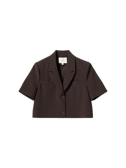 Leanne crop blazer - chocolate Noella