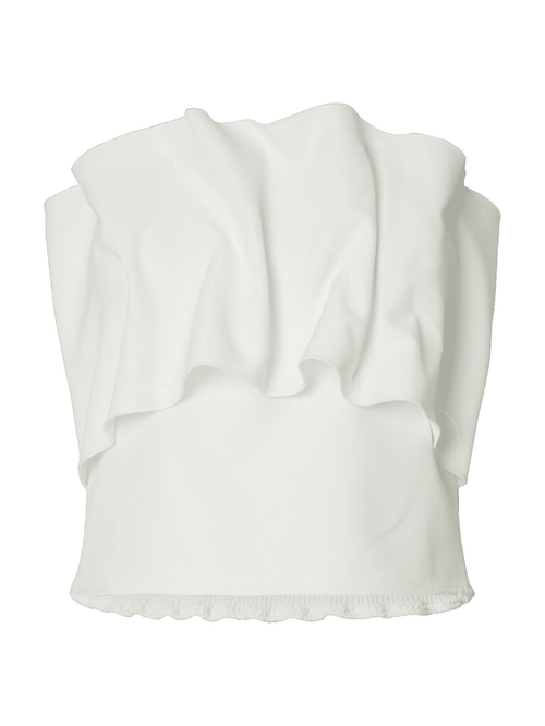 Vinelle pleated bandeau topp - snow white by Selected Femme - Topp. 2026, 2601, Brando, brando-no, Dame, mottatt30dager, SHLP, Tops