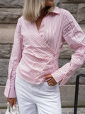 Gerri skjorte - pink wine stripe
