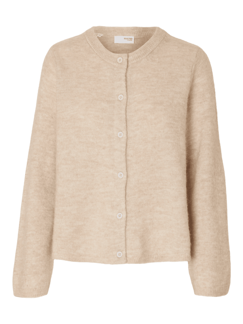 Lulu new knit cardigan - birch Selected Femme