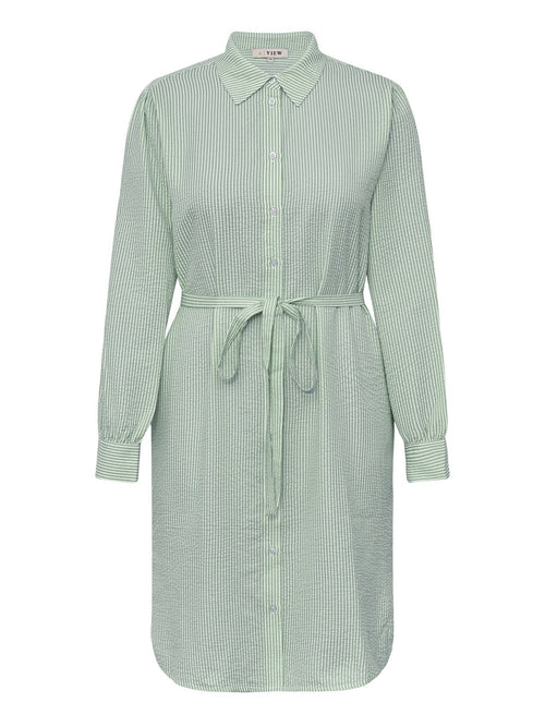 Sonja shirt dress - 068 White/green A-View