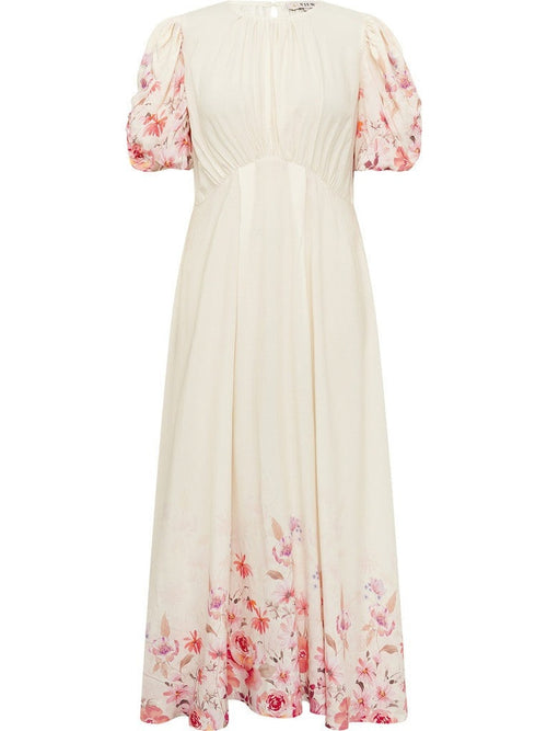 Botanic kjole - cream A-View