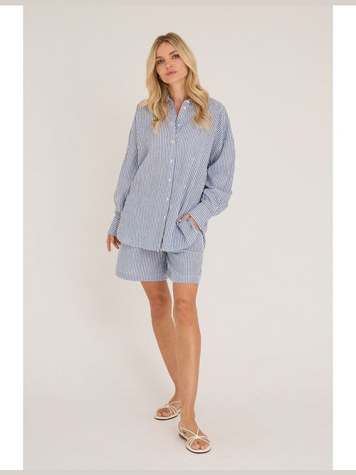 Sonja new skjorte - Navy/white A-View