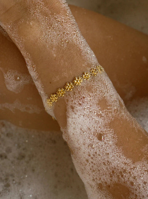 Flower Bracelet - Gold WHO IS SHE