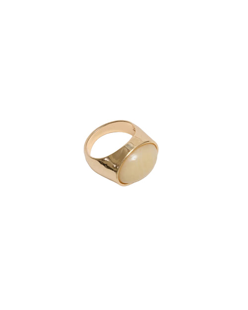 Quincy oval ring - cream