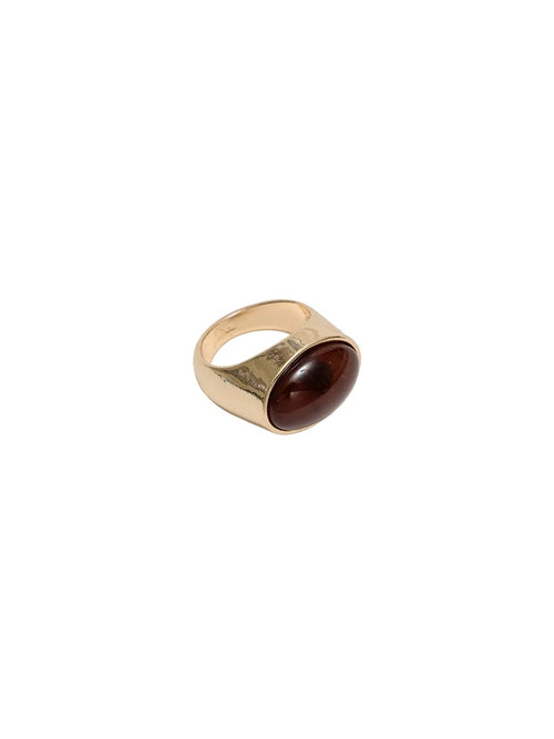 Quincy oval ring - deep red BOW19