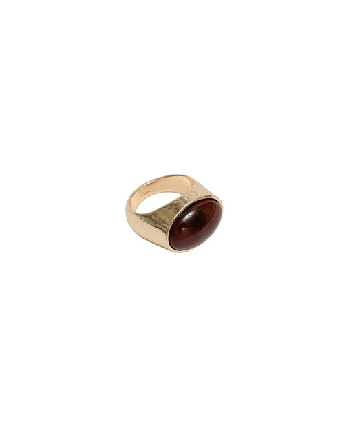 Quincy oval ring - deep red