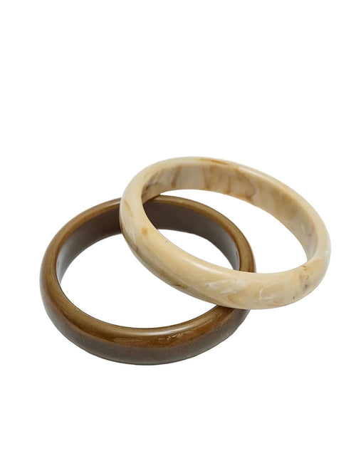 Bangle 2 sett - khaki/beige BOW19