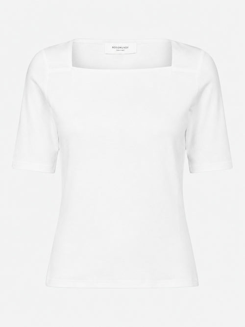 RWNatali Organic Square 2/4 T shirt - Cloud Dancer by Rosemunde. Aldrihattlager, Brando, brando-no, Dame, mottatt30dager, NOOS, SHLP, T-shirts & Tops