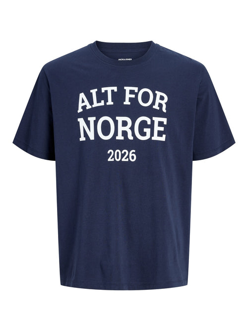 Alt for Norge t-skjorte - navy blazer by Jack&Jones - T-skjorte. 2026, 2602, Brando, brando-no, Herre, SHLP, T-shirts & Tops