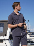 Bowling erico striped skjorte - navy