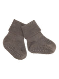 Non slip ull sokker - Brown Melangè