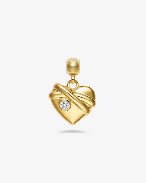Healing heart charm - gold